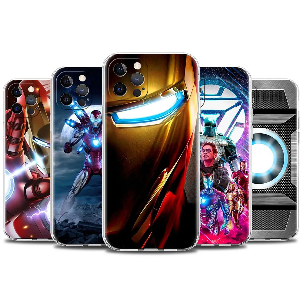 

Iron Man Marvel Ironman Claer TPU Phone Case For Apple iPhone 11 12 Pro Max 13 7 8 Plus Cover For iPhone 6 6S+ SE X XS XR Coque