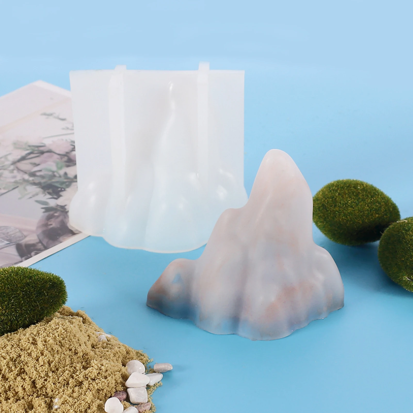

3D Mountain Silicone Mold Nature Valley Mold Mythical Forest Epoxy Resin Craft Supplies Resin Paperweight Mold #