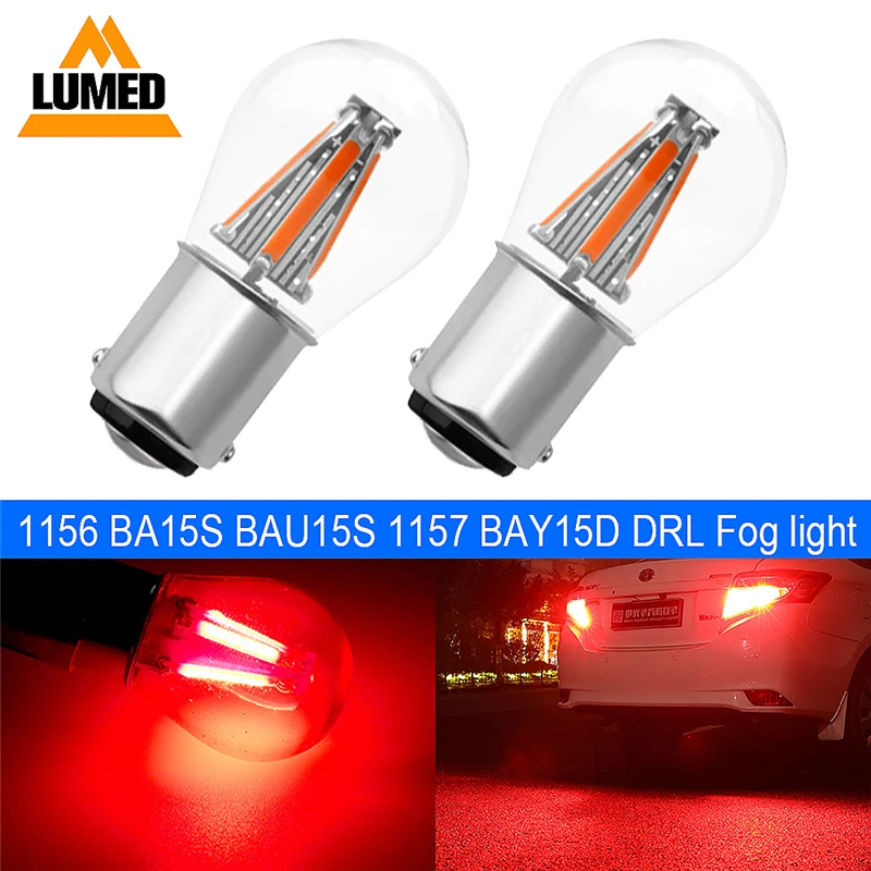 1156 P21W BA15S 1157 BAY15D BAU15S T10 W5W светодиодный чип накаливания COB Автомобильные тормозные