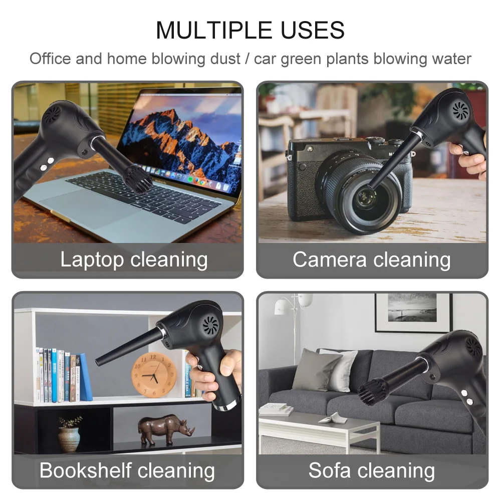 Электрический воздуходувка заряжаемый банки для сжатого воздуха USB беспроводной