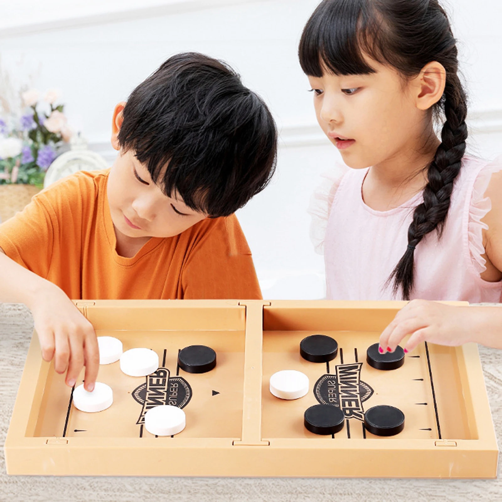 

Игра Fast Sling Puck настольная, развивающийся слинг, Winner доска для хоккея, семейные детские игрушки