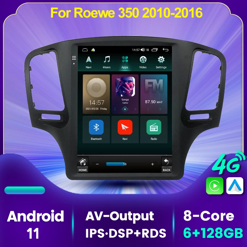 Android 11 для Roewe 350 2010 + MG (350) 2010-2012 автомобильный стерео Мультимедийный плеер GPS