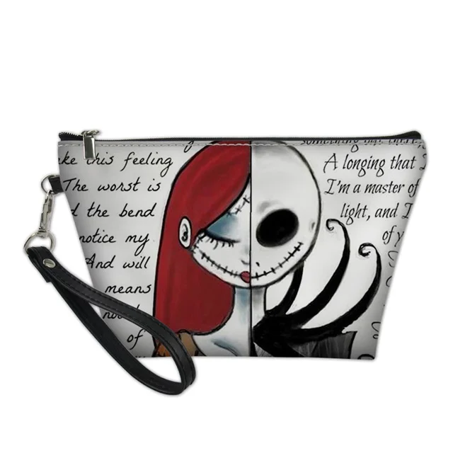 Jackherelook косметичка Для женщин Сумочка, косметичка Повседневное Макияж сумка с принтом "Кошмар перед Рождеством" Путешествия Сумочка-клатч мини кожаная сумка - Цвет: HMM1198Z8