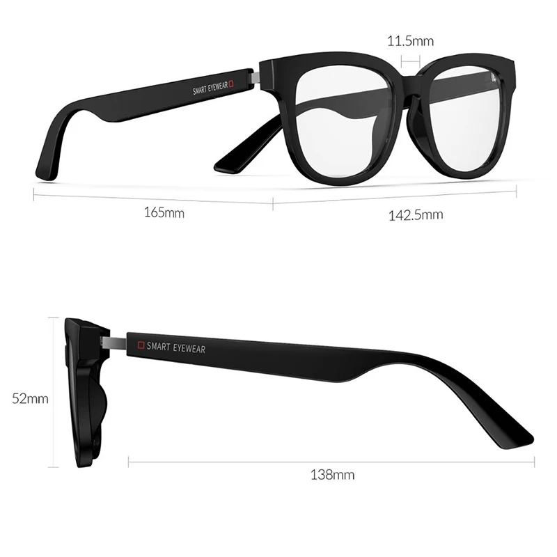 구매 업그레이드 블루투스 5.0 스마트 안경 음악 음성 통화 선글라스는 처방 렌즈와 일치 할 수 있습니다 호환 IOS 안드로이드