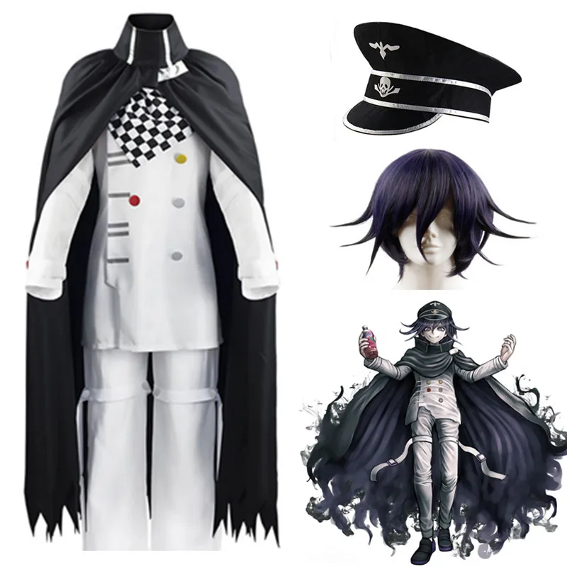 Danganronpa V3 Kokichi Ома Косплэй Костюм Аниме игры президент форма манекен для шарфа