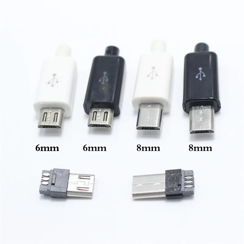 10 шт./Micro USB 4Pin штекер Черный/Белый Сварочные данные OTG линейный интерфейс DIY кабель