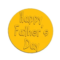 70mm best dad happy fathers day fondant cake stamp muffin embosser cookie cutter stamp