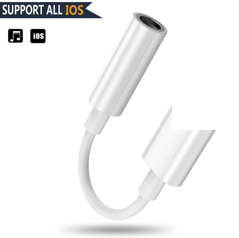 Adaptador de Cable auxiliar de Audio para iluminación de auriculares, 3,5mm, para...