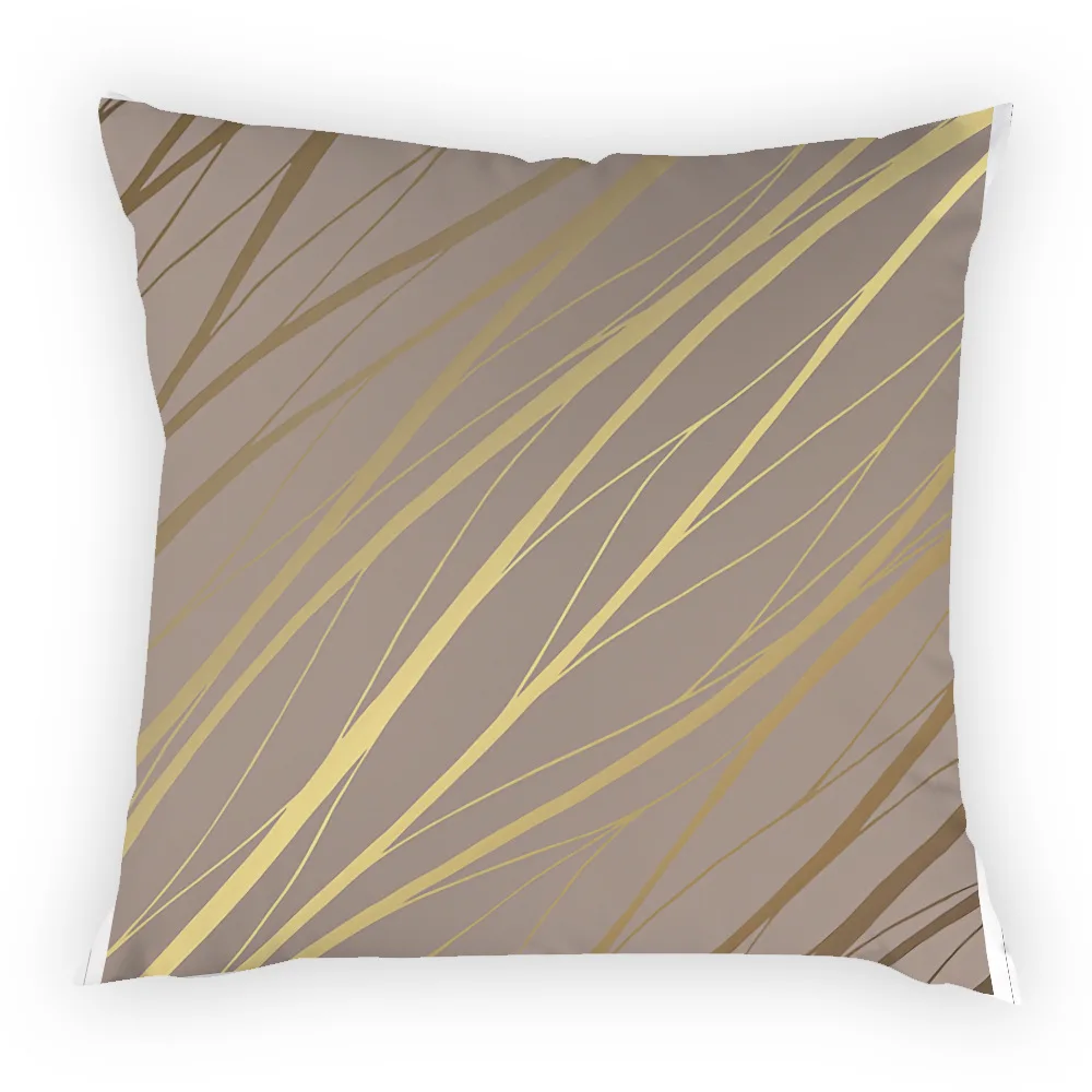 Одеяло с линейным узором "Золотая персиковая кожа" для декора дивана и спальни, мягкие чехлы для подушек, украшение дома, размер 45x45 см.