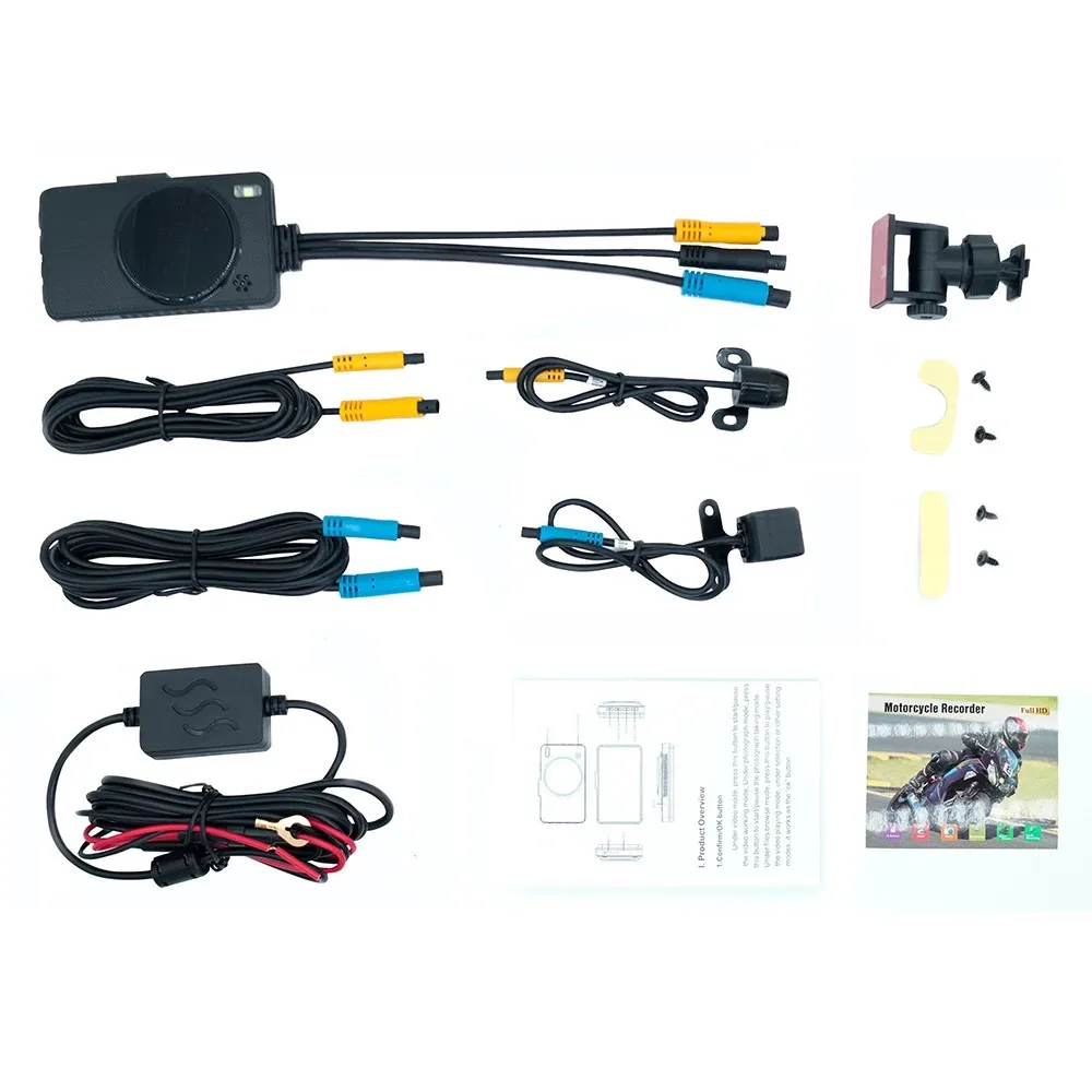 Мотоцикл Камера DVR мотор 3 0 720P Dash Cam Специальная двойная трек спереди
