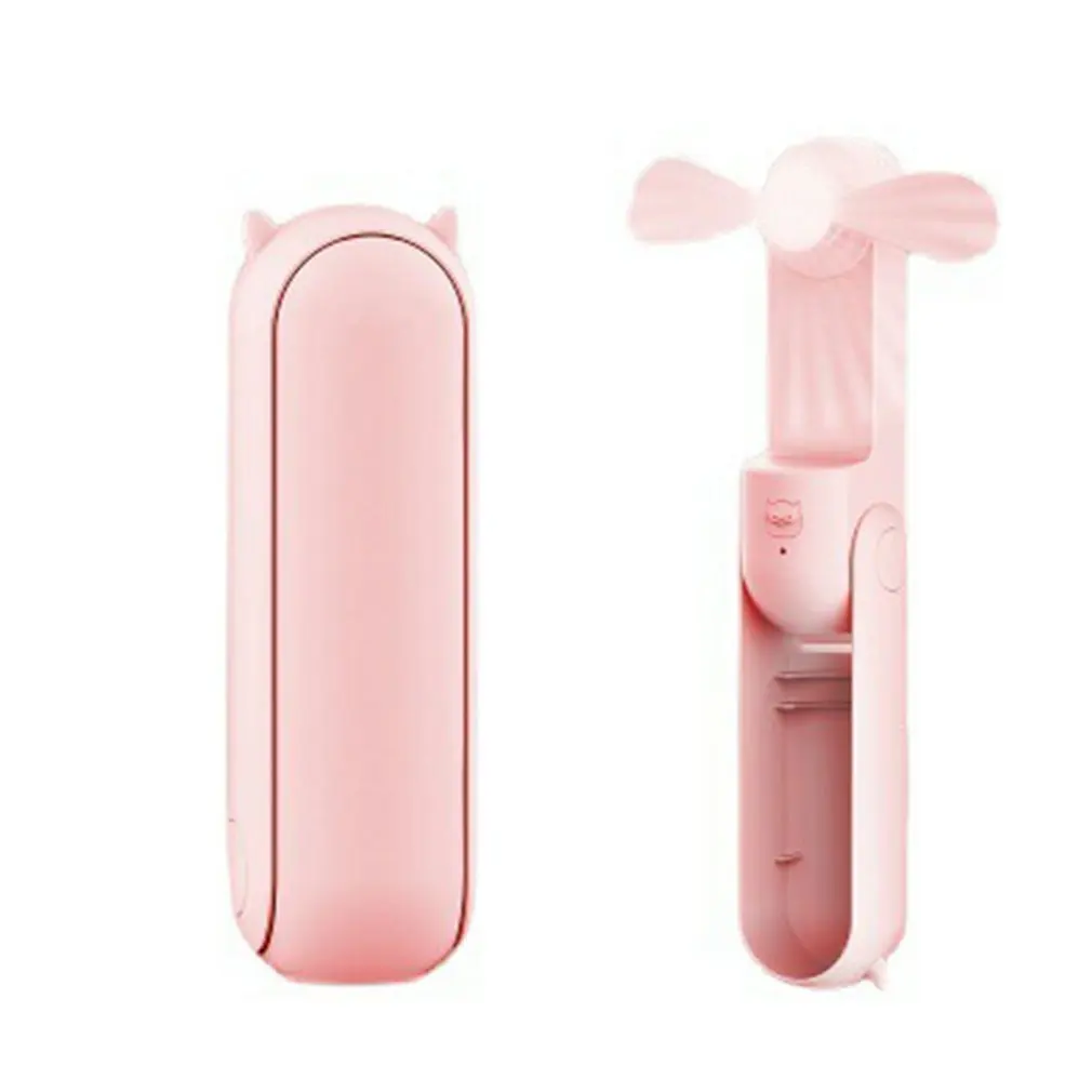 

USB Fan Cooler Mini Electric Fan Hand Fold Small Air Cooling Ventilador Portable Rechargeable With Bank Power For Home Outdoor