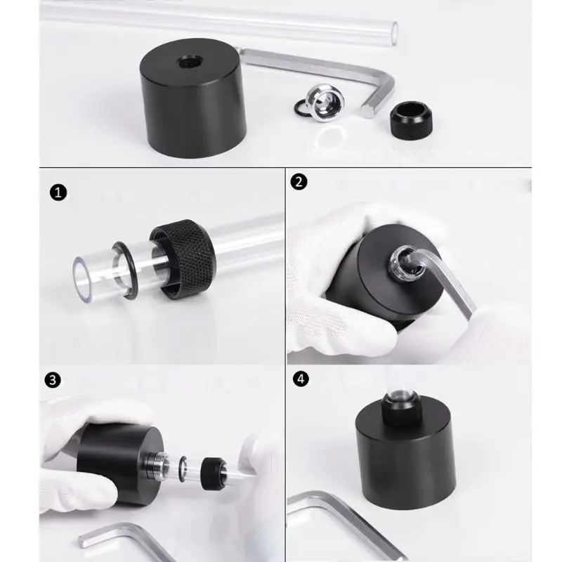 Водяное охлаждение резьба G1/4 14 мм жесткий трубчатый соединитель водяной блок