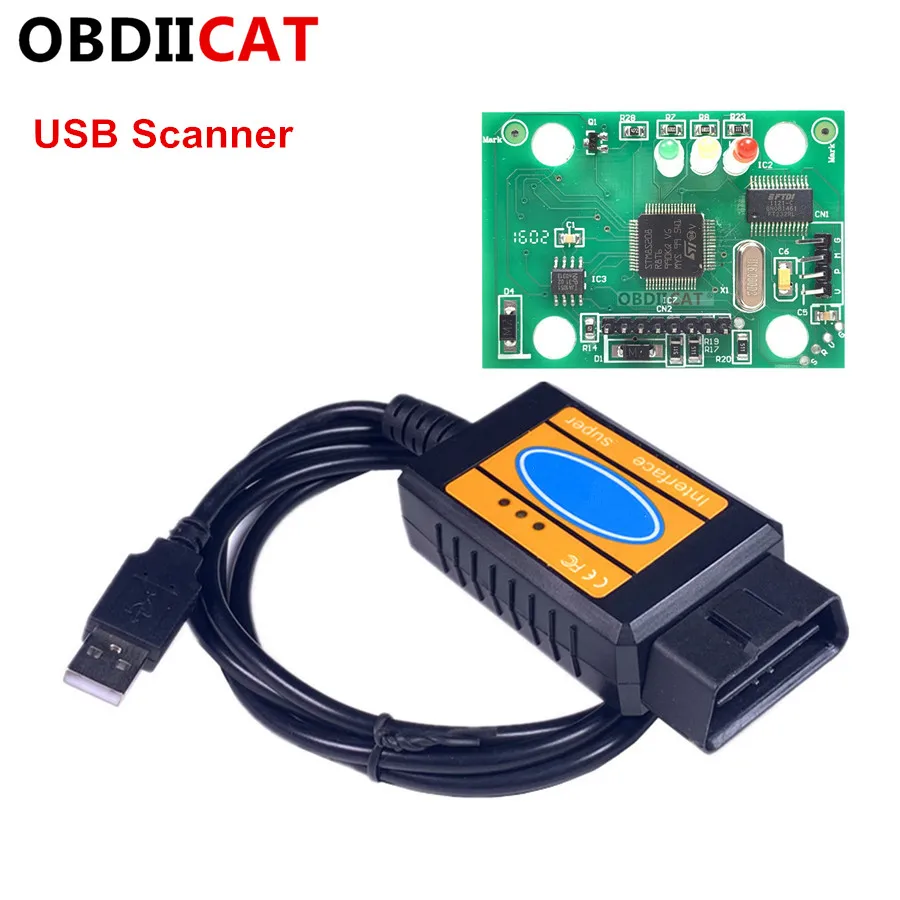 OBDIICAT Obd Obdii Obd2 Usb сканирующий инструмент автомобильный диагностический сканер