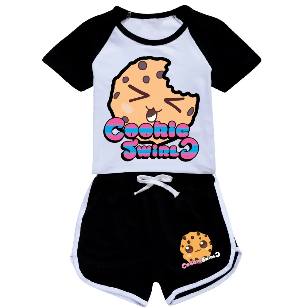New Kids Cookie Swirl C Clothes Cotton Sport Tracksuits T-shirts Sweatshirt Suit Cartoon Set Teenager Baby Boys Girls Clothing