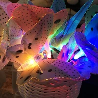 multi color fiber optic butterfly decorative fairy lights waterproof romantic solar garlands string lights battery garden decor