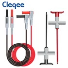Набор тестовых щупов Cleqee P1033A с пружинными зажимами для пирсинга, щуп для мультиметра, 4 мм