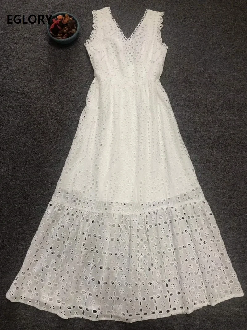 Ажурное длинное платье с открытой спиной лето 2020 вечернее женское v-образным