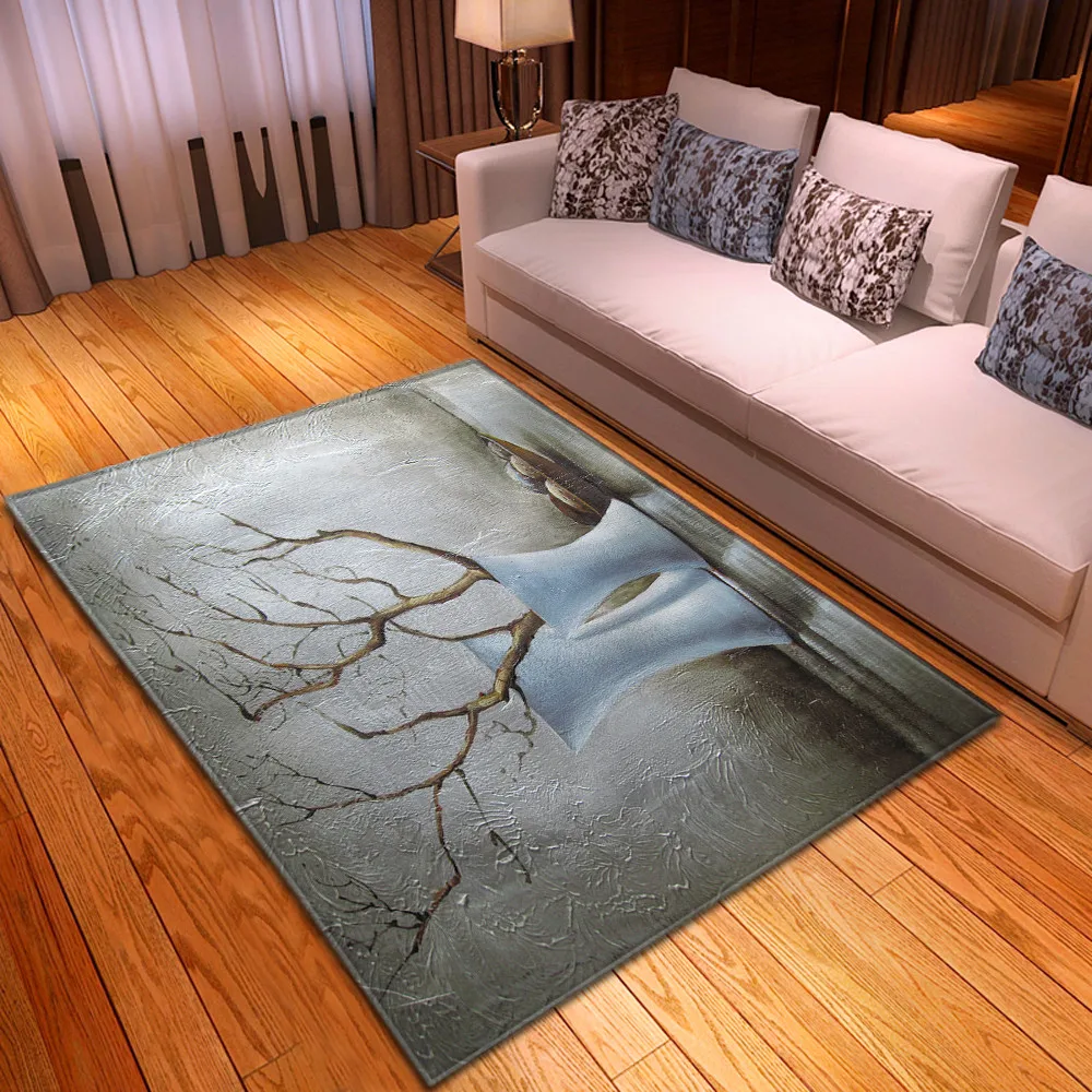 

Cartoon Painting Decor Floor Area Rug Non-slip Bedroom Bedside Corridor Carpets Children Play Rug Large Carpet for Living Room