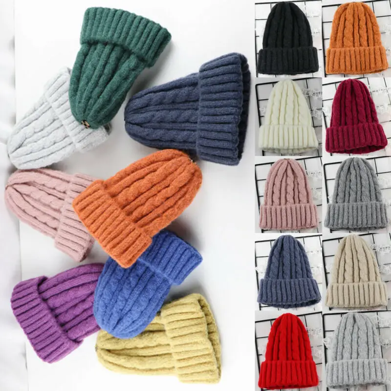 Милый Дети девочка/мальчик ребёнок младенец зимний теплый вязанный вязаная