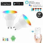 Tuyaприложение Smart Life 4 Вт RGB + CW Gu10 Wifi умный светодиодный светильник лампы Точечный светильник голос Управление работать с Alexa Google Home, оптовая продажа