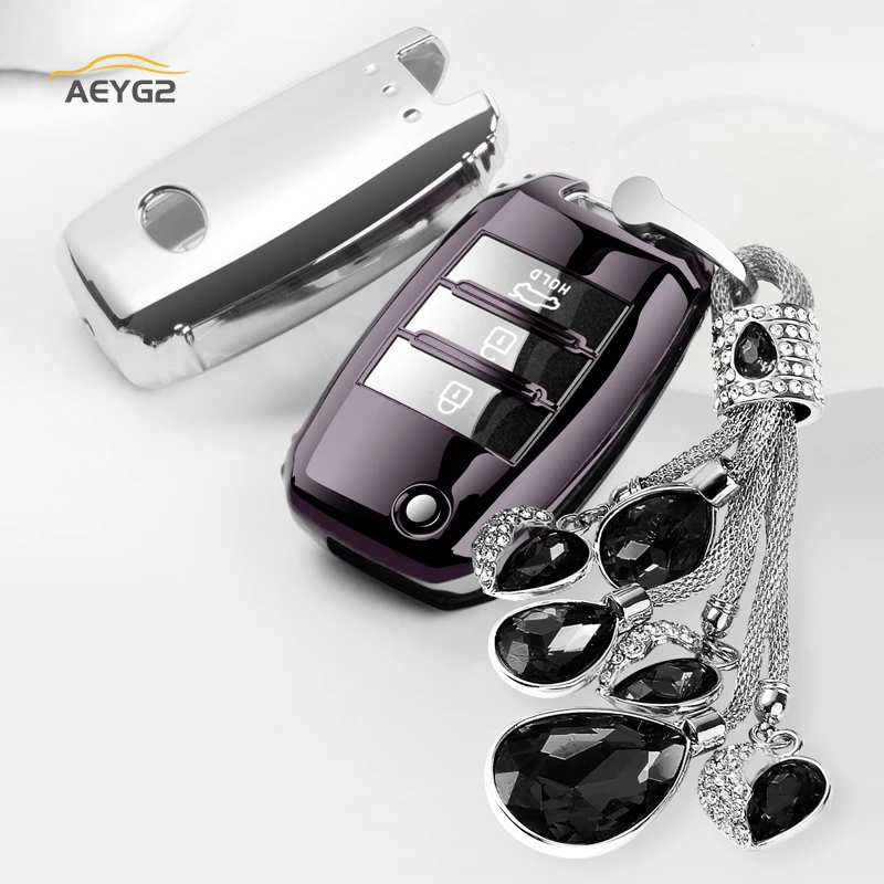 

Soft TPU Car Remote Key Full Cover Case For KIA Sid Rio Soul Sportage Ceed Sorento Cerato K2 K3 K4 K5 Key Protector Shell Holder