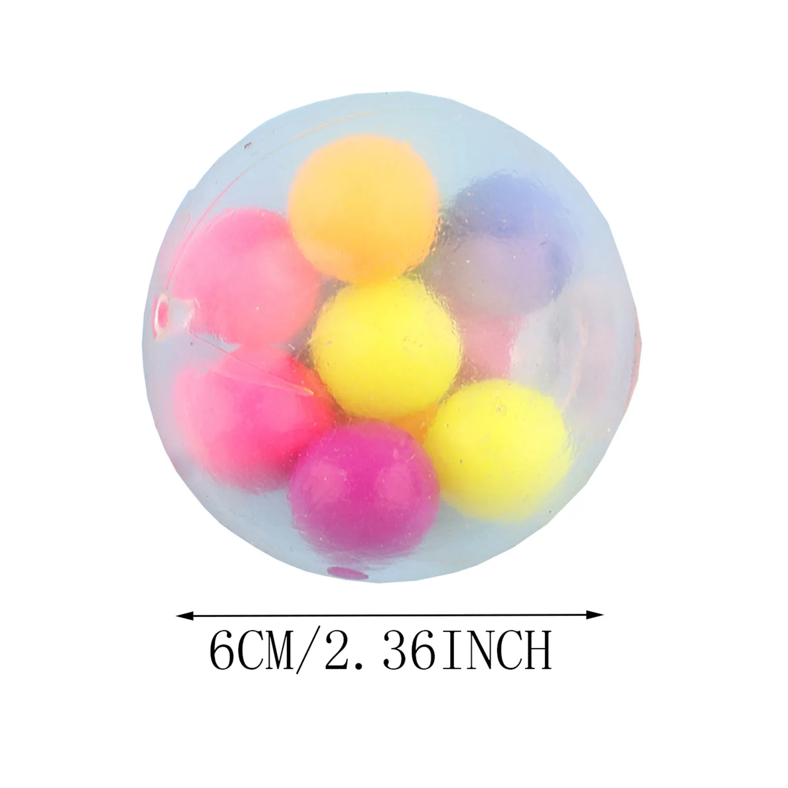 

7cm Vent Grape Ball Big Color Beads Decompression Pinching Toy 50ML