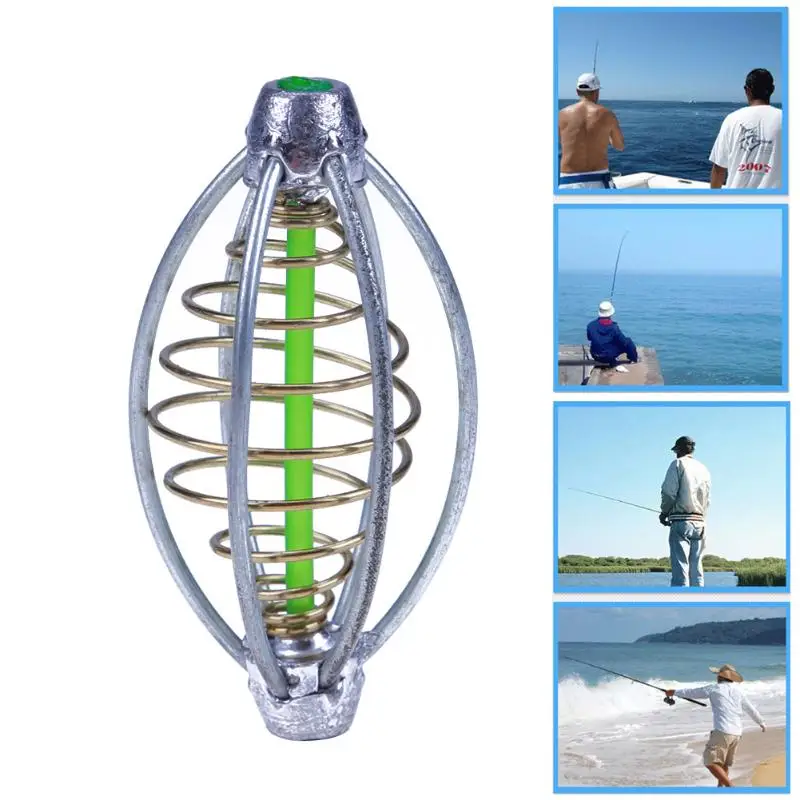 4 шт рыболовная клетка для приманки свинцовый грузик поворотный Весна + свинцово