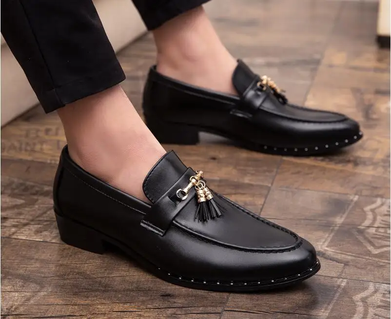 

Туфли мужские классические из натуральной кожи, роскошные брендовые Мокасины с бахромой, итальянские деловые туфли-оксфорды для офиса