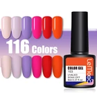 Цветной Гель-лак для ногтей LEMOOC, 8 мл, 116 Цветов, полуперманентный УФ-Гель-лак для ногтей, Базовое покрытие для ногтей