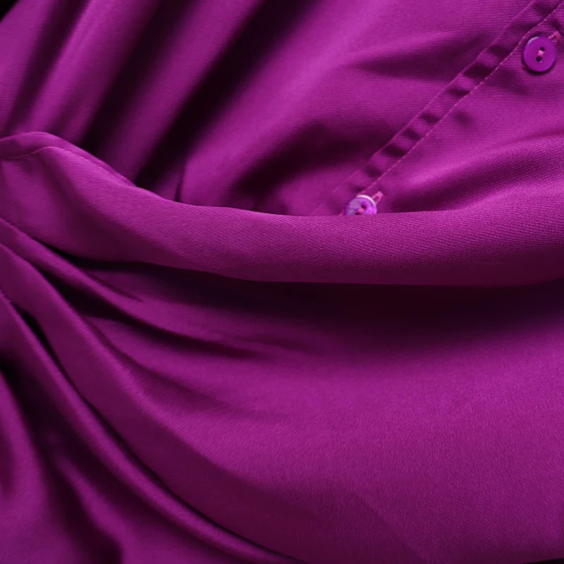 

Solid Ruched Shirt For Women Lapel Long Sleeve Lace Up Bowknot Minimalist Blouse Female Fashion New Clothing 2021