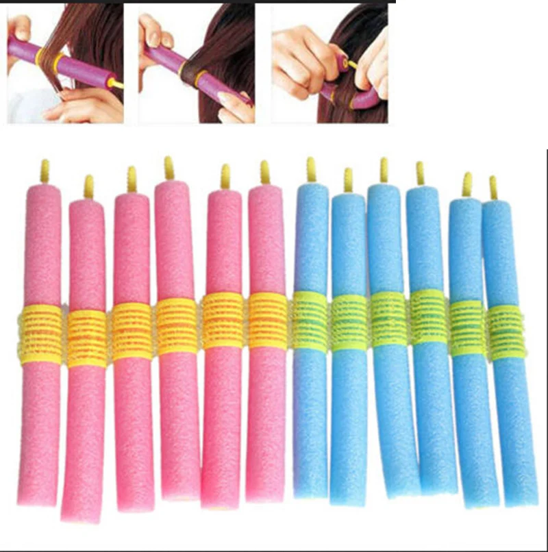 

24Pcs/12pcs/5PCS Soft Sponge Foam Hair Curler Roller Easy Curlring Styling Salon Barber Hairdressing Hairstyling Twist Tools