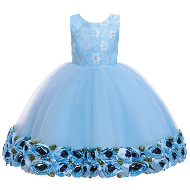

Summer Girl Dress for Girls Dresses Kids Clothes Wedding Events Flower Princess Dress Birthday Party Costumes Children Clothing