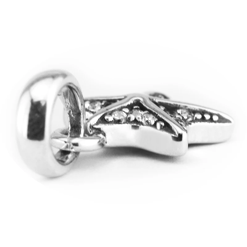 100% Стерлинговое Серебро 925 пробы тропическая Морская звезда болтающаяся