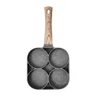 Сковорода с четырьмя отверстиями, утолщенная, сковорода для омлета антипригарная, для яиц, блинов, стейков, приготовления яиц, ветчины, посуда для приготовления завтрака