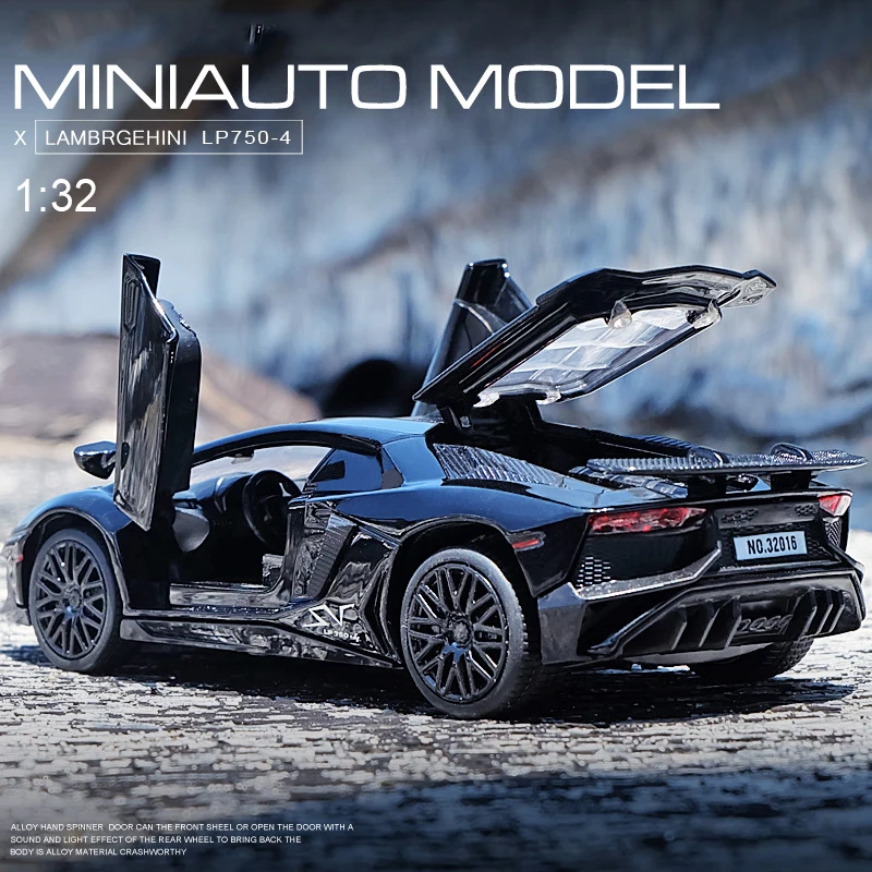 Литая в масштабе 1:32 Миниатюрная модель автомобиля из сплава Lamborghini LP750 суперкар
