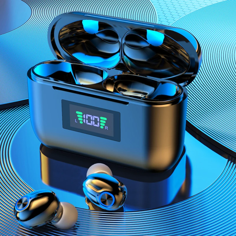 Bluetooth наушники TWS с микрофоном и светодиодным дисплеем Hi Fi|Наушники гарнитуры| |