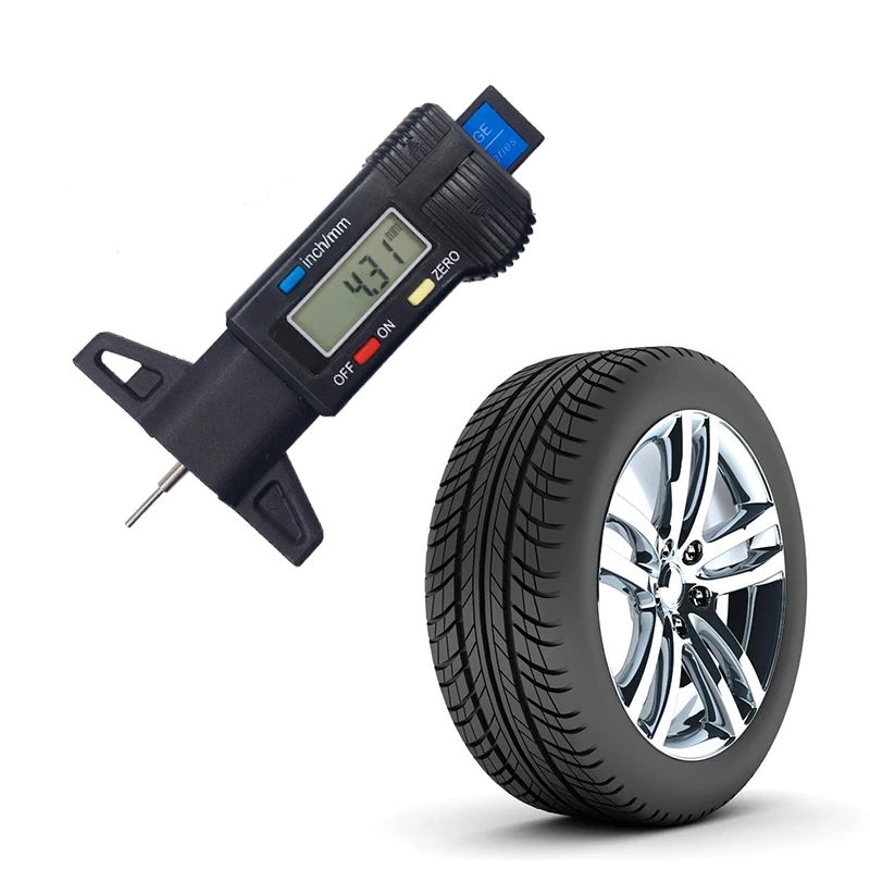 Digital Car Tyre Tire Tread Depth Gauge Meter Measurer Tool Caliper Thickness Gauges Brake Pad Shoe Monitoring System | Инструменты