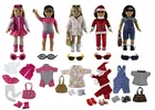 22 предмета = 5 шт., Одежда для кукол + 5 пар очков + 4 пары обуви + 4 пары носков + 3 сумки + 1 колготки для американских кукол 18 дюймов, S15