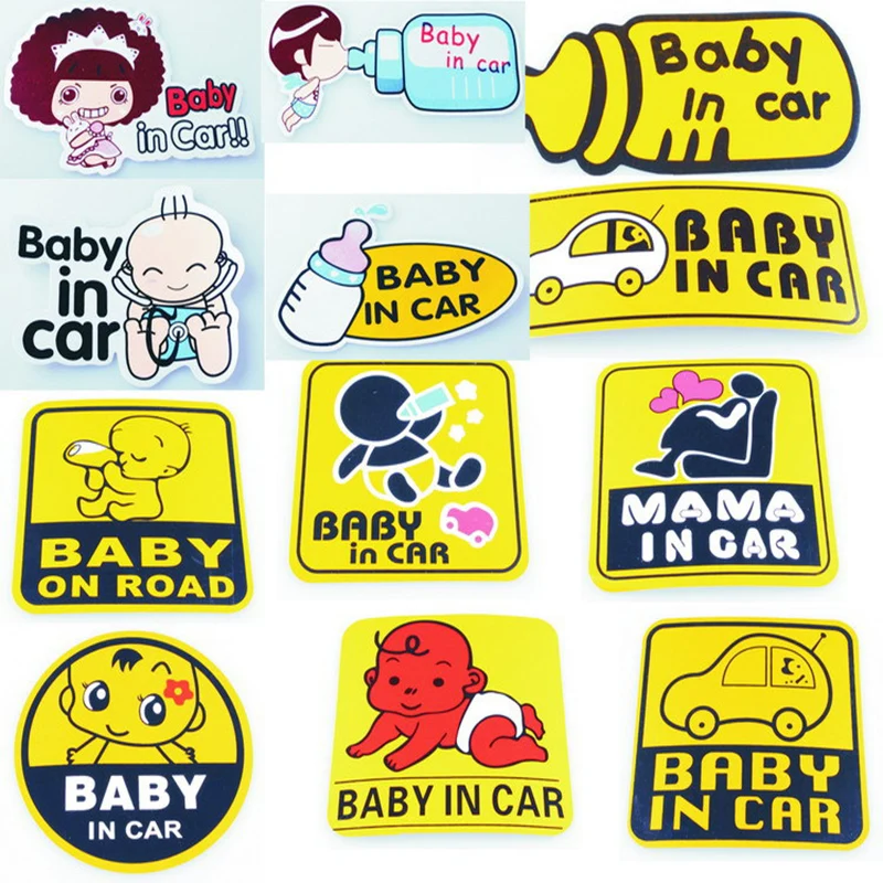 Светоотражающая наклейка на автомобиль Малыш в машине