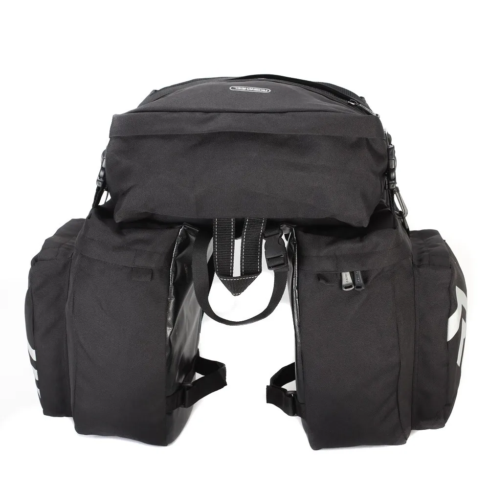 

Bike Accessories 37L MTB Mountain Bike Rack Bag 3 in 1 Multifunction Road Bicycle Pannier Rear Seat Trunk Bag