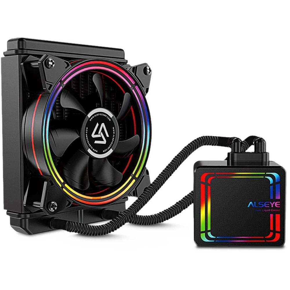 Жидкостное охлаждение Alseye HALO AIO LIQUID COOLER 120 170Вт 1x120мм 781085 RGB LED | Компьютеры и офис