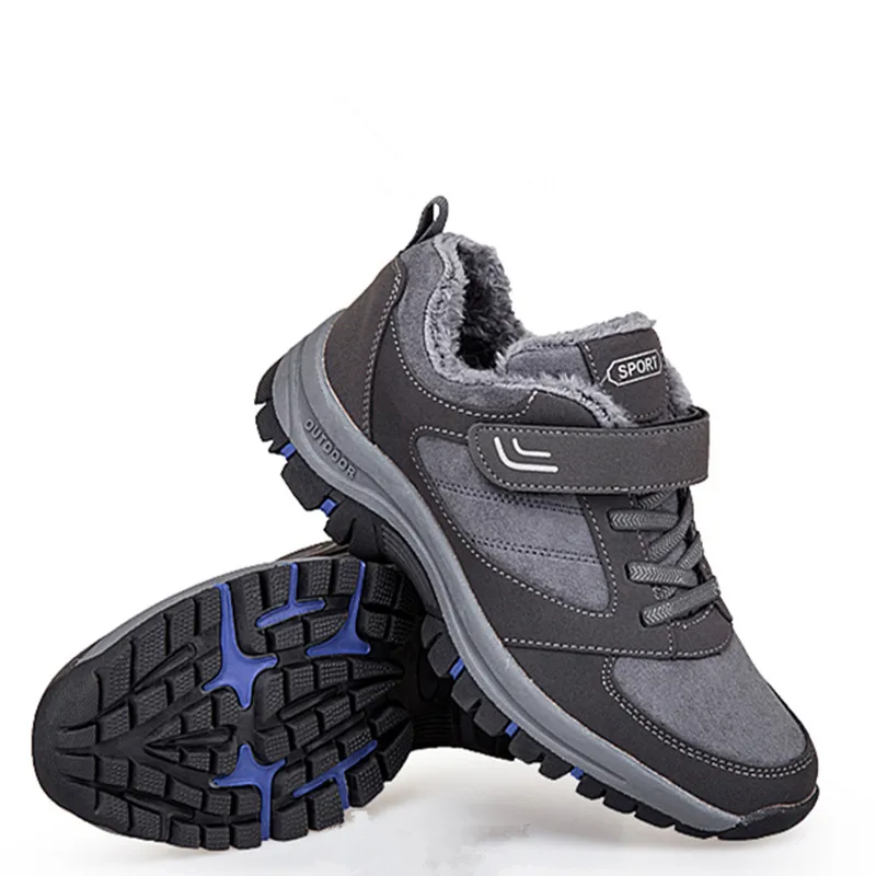 

Winter Wear-resistant Men Women Trekking Boot Plush Warm Climbing Shoes Unisex Non Slip Outdoor Tourism Mountain Hiking Sneaker