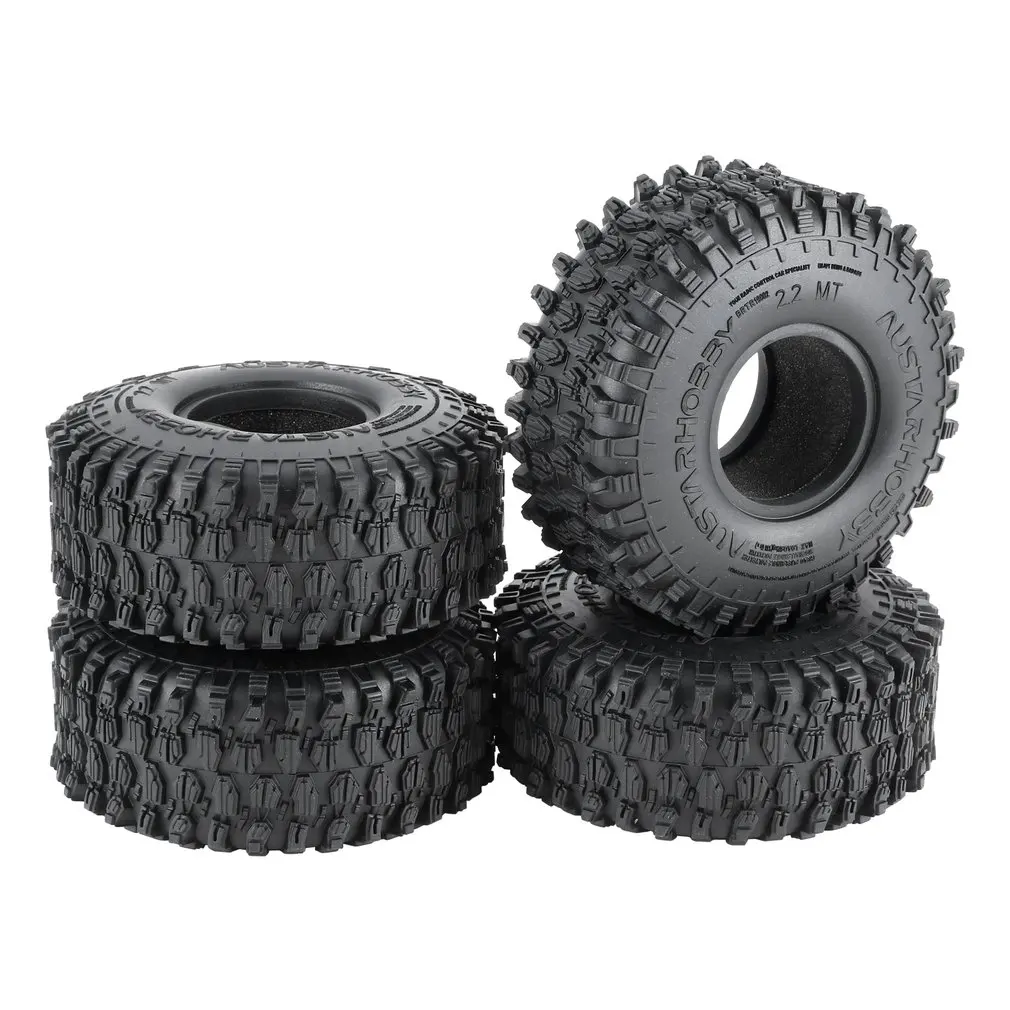 

4PCS 130*46MM 2.2 Rubber Terrain Tyre Wheel Tires for 1/10 RC Rock Crawler Axial SCX10 RR10 Wraith KM5