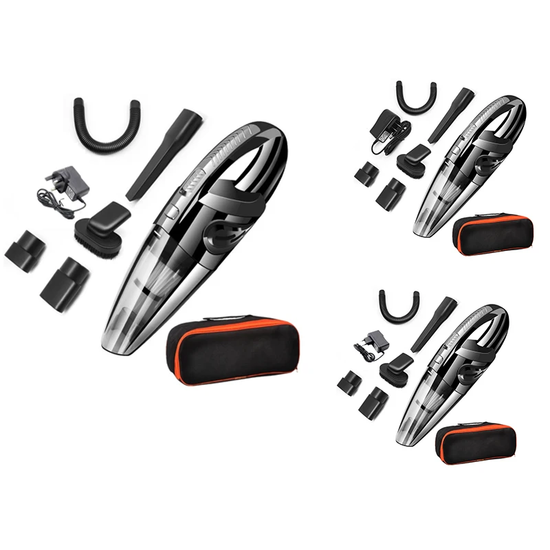 

Портативный беспроводной ручной пылесос, мощный перезаряжаемый легкий пылесос для сухой и влажной уборки с сумкой для хранения