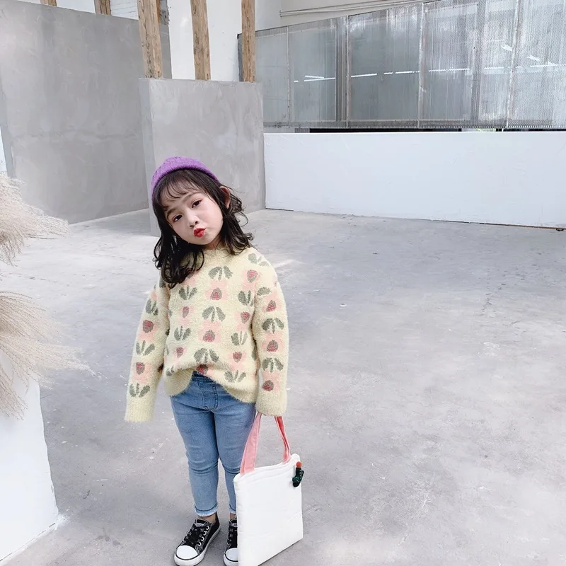 2019 г. Новое поступление Осенний хлопковый свитер принцессы с длинными рукавами и