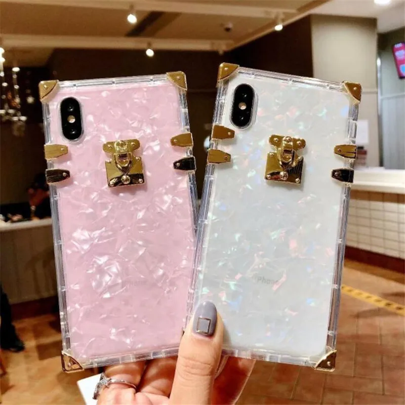 Роскошный квадратный прозрачный ТПУ чехол для iPhone 11 Pro Max, мягкий силиконовый блестящий чехол для телефона для iPhone X XS Max XR для iPhone 6 7 8 Plus