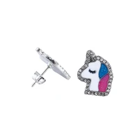 fashion silver ear pins zircon eardrop crystal earrings womens marriage jewelry