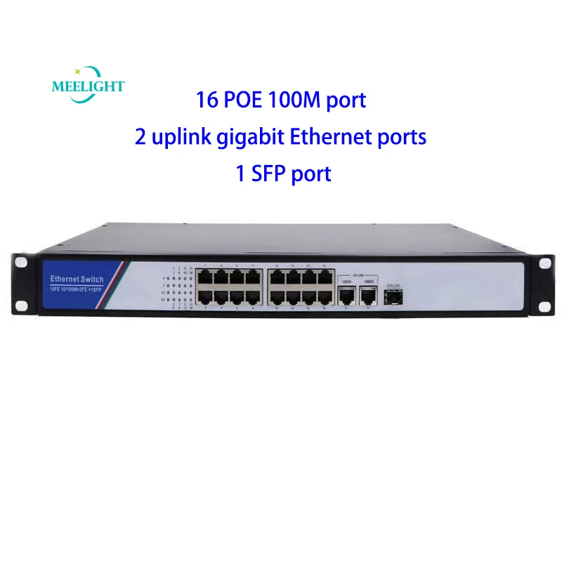 16 портов 100 Мб Poe коммутатор мониторинг AP переключатель стойка МЕ Тип 2 гигабитные
