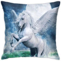 wowusuo unicorn pillow cover pegasus horse pillowcase pillow case square cushion standard home decorative sofa