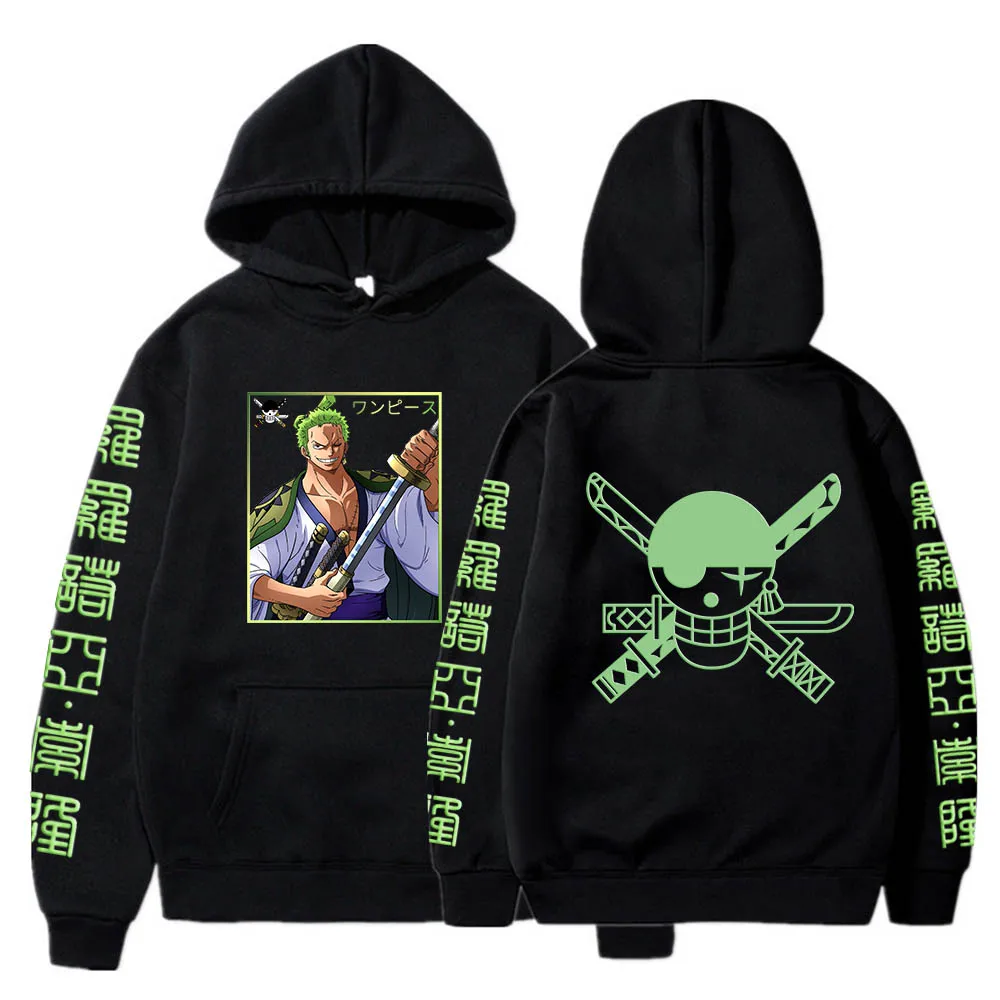 

Hot Manga One Piece Roronoa Zoro Streetwear Fashion Sweatshirt Loose Hoodies for Woman/man